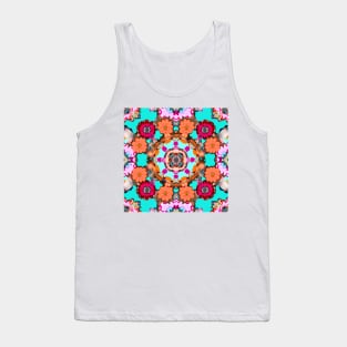 Colorful Flower Power Pattern Tank Top